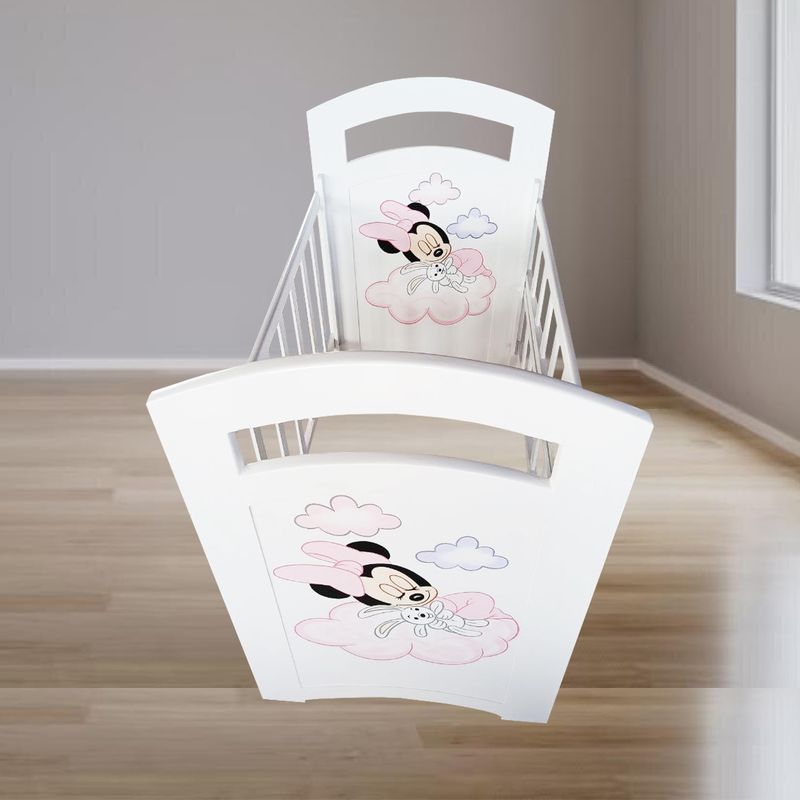 GENERICO - cuna corral para bebe blanca dibujado colecho