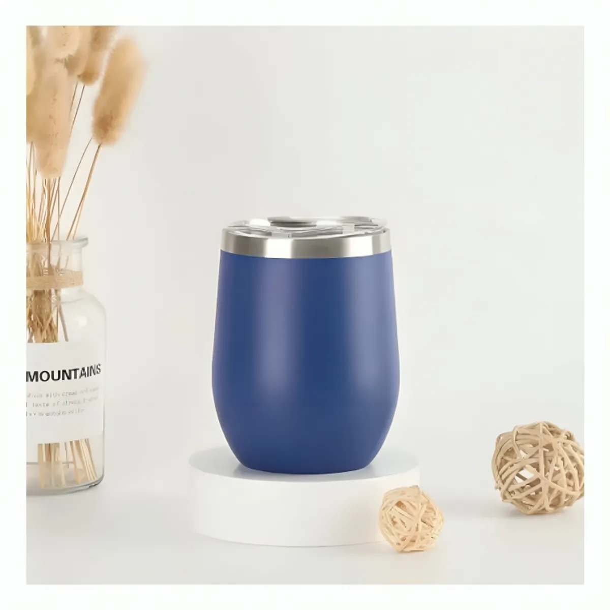 GENERICO - Vaso Térmico Mug Color Mate Blue de Acero Inoxidable 350 ml