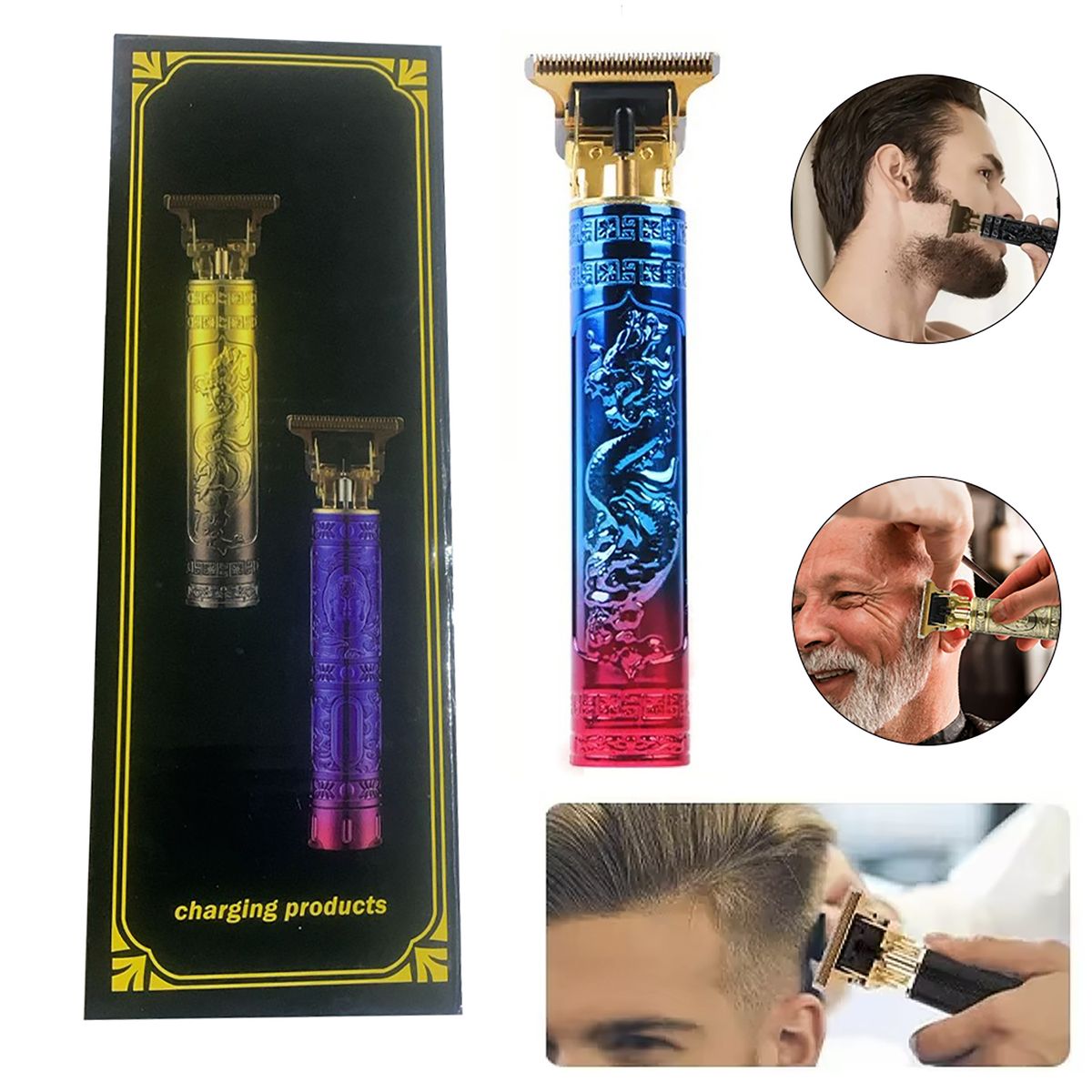 GENERICO - Máquina Patillera y Afeitadora de Pelo y Barba - inalámbrica - Azul