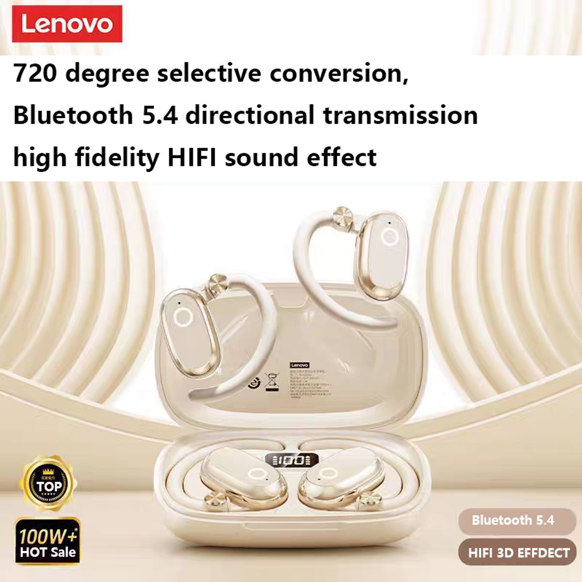 LENOVO - Audifonos Lenovo TA366 De tws Audifonos Bluetooth Blanco