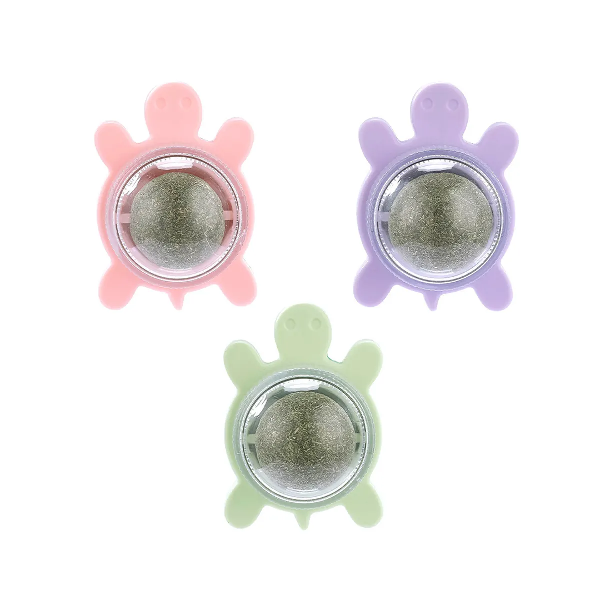 TRENDY TECH E I R L - Juguete para Gatos Bola de Catnip en Forma de Tortuga verde