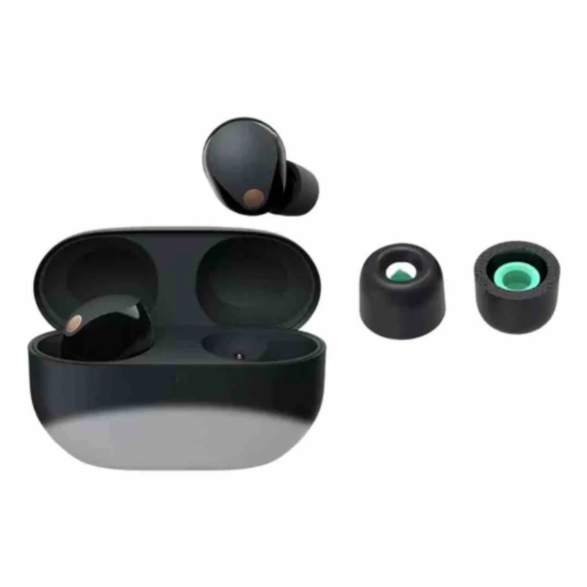 GENERICO - Almohadillas para audifono Sony Wf-1000x m5  Negro espuma 2  pares L