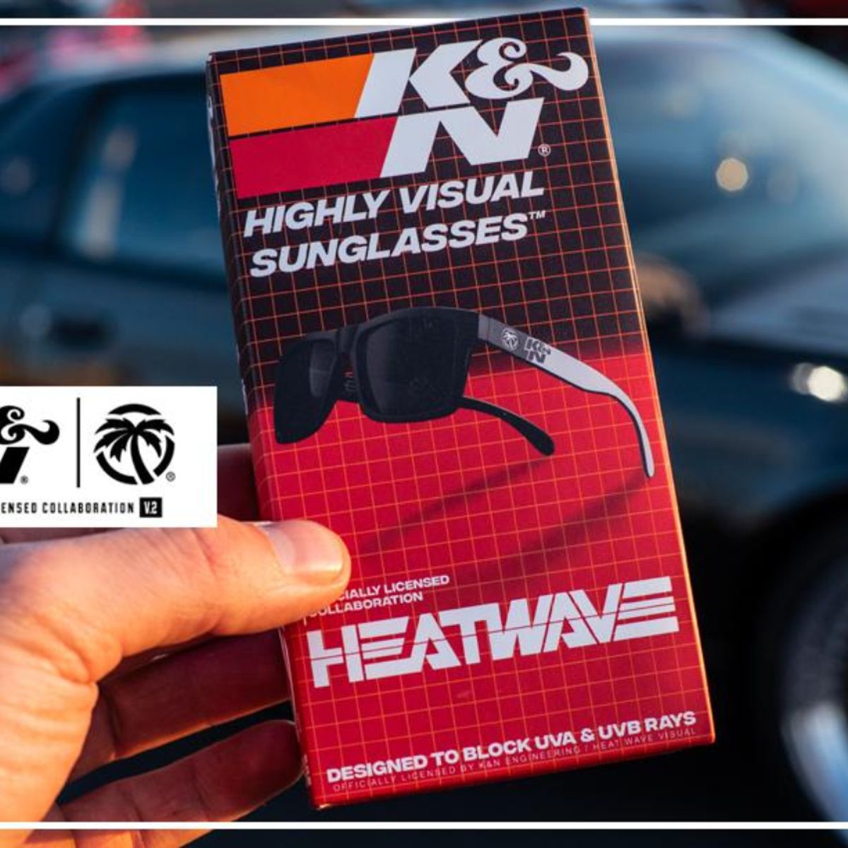 K&N - Lentes de sol K&N  Heatwave Matte Silver