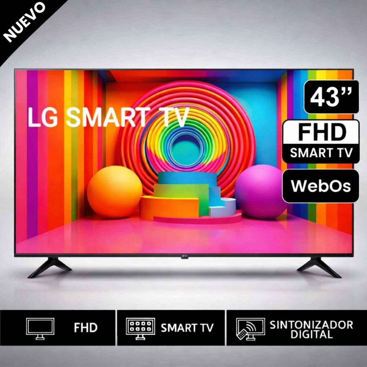 LG - Televisor LG 43 pulg. FHD Smart TV AI 43LR6000PSA