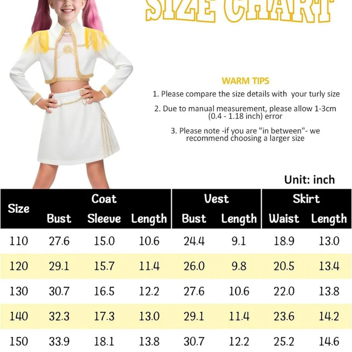 TIOZONEY - Disfraz De Animé  Para Halloween Y Cosplay 110cm