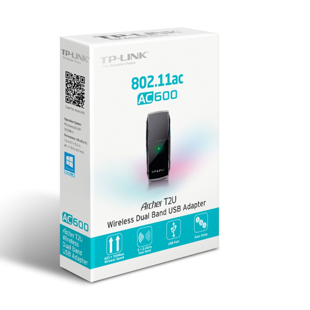 TP LINK - Adaptador USB Wifi  Tp-Link Archer T2U AC600