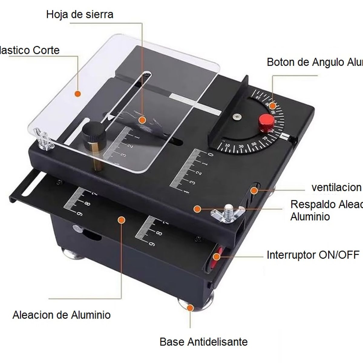 GENERICO - Mini Sierra de Mesa Portatil Electrica 100W 16mm 220v Bricolaje