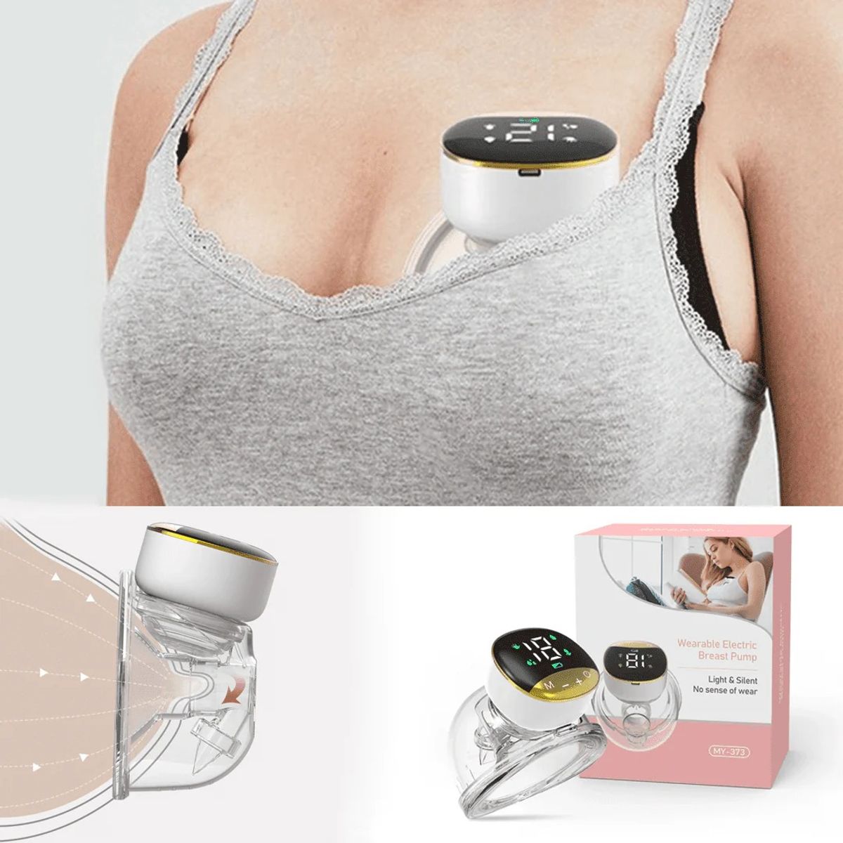 OEM - Extractor de Leche MY 373 Indoloro Eléctrico Automático