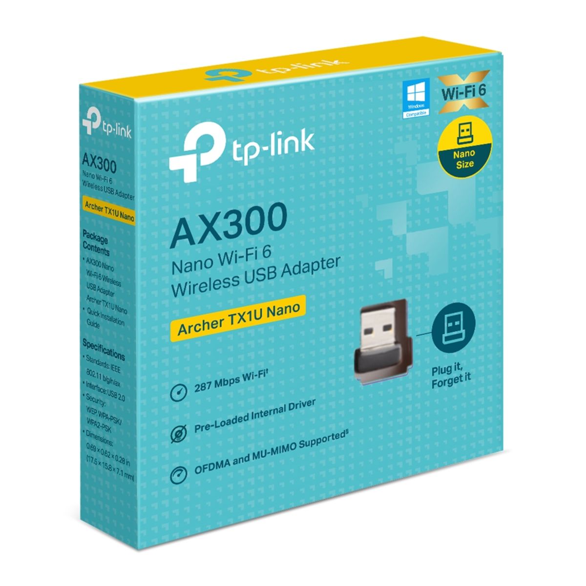 TP LINK - Adaptador USB Wifi Tp-Link Archer TX1U NANO