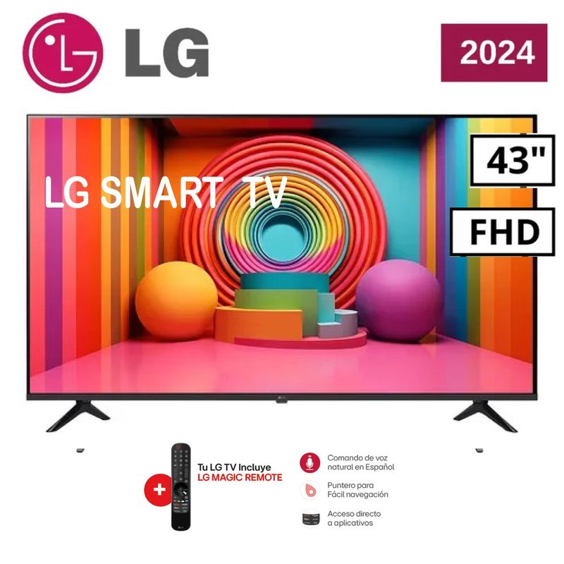 LG - Televisor LG 43 pulg. FHD Smart TV AI 43LR6000PSA + CONTROL MAGIC