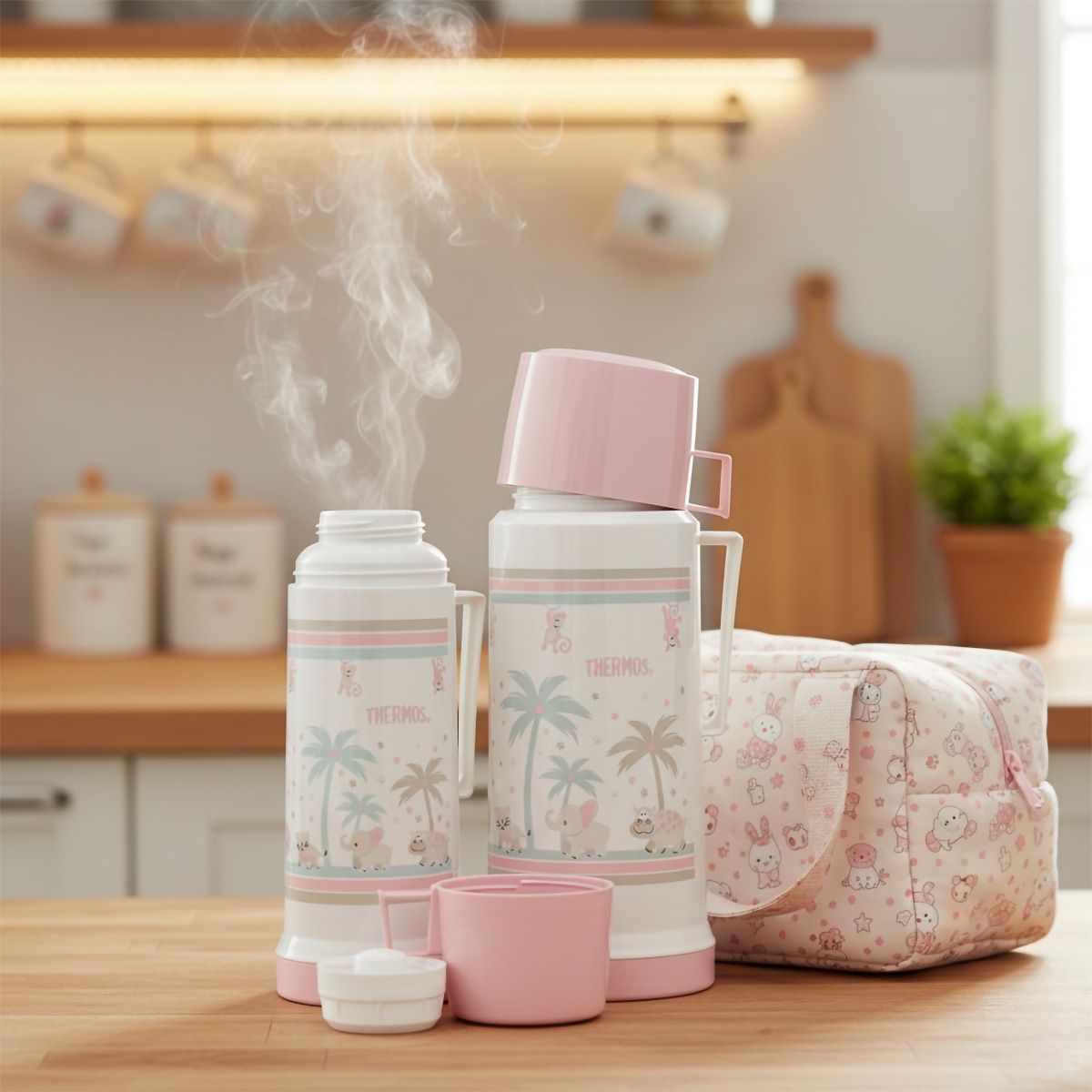 THERMOS - Termos para bebe Thermos Kit Niña Vogue 2 Pzas 1 L + 500ml