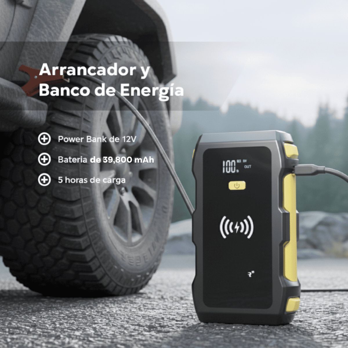 TRENDY TECH E I R L - Arrancador de Autos y Motos 39800mAh Powerbank inalámbrico