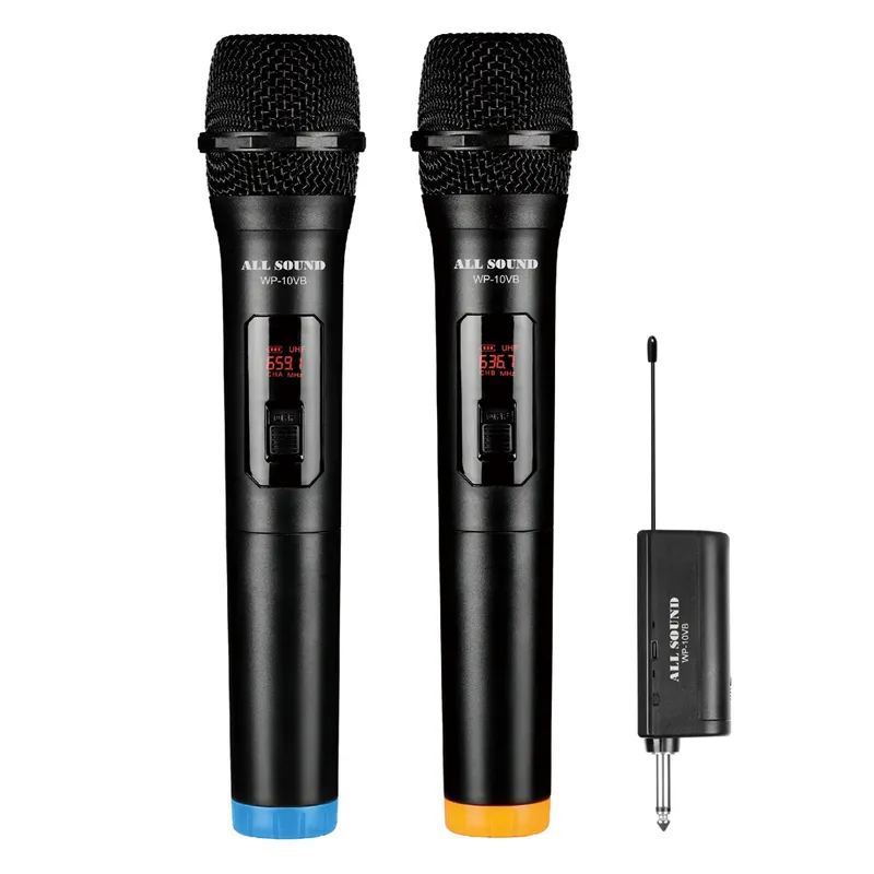 GENERICO - MICROFONOS INALAMBRICO PARA KARAOKE 2 EN 1 RECARGABLES - BUENA CALIDAD UHF