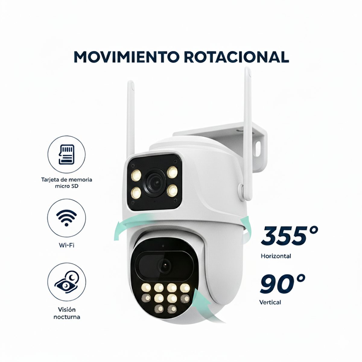 TRENDY TECH E I R L - Cámara de Seguridad 6MP Doble Lente con WiFi