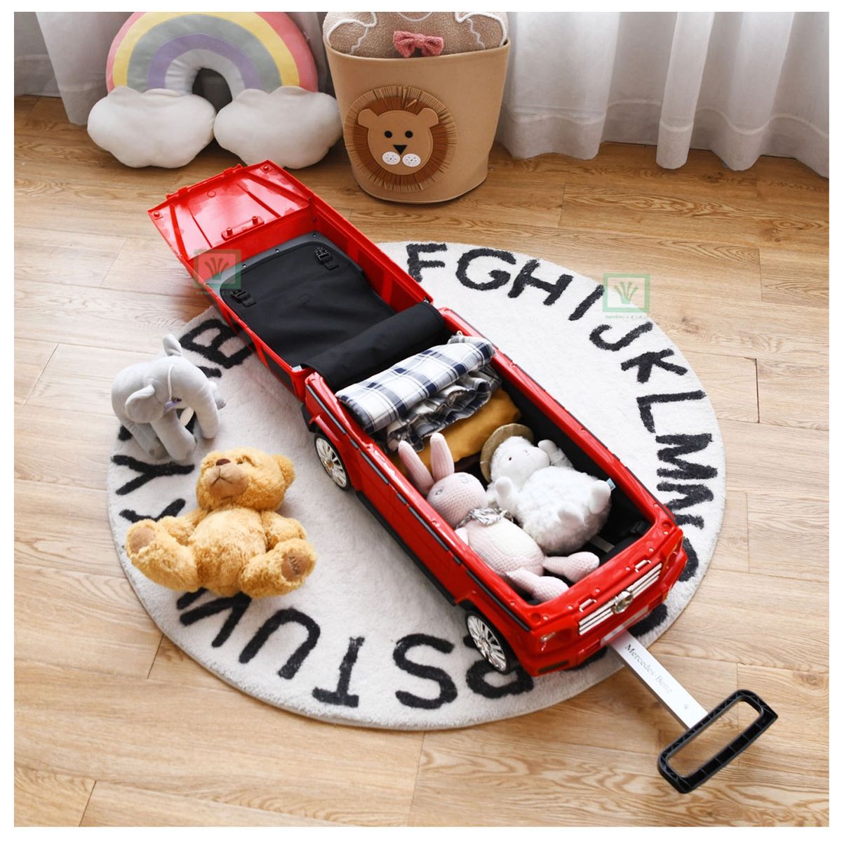 MERCEDES BENZ - Correpasillos 2 en 1 Maleta Rojo