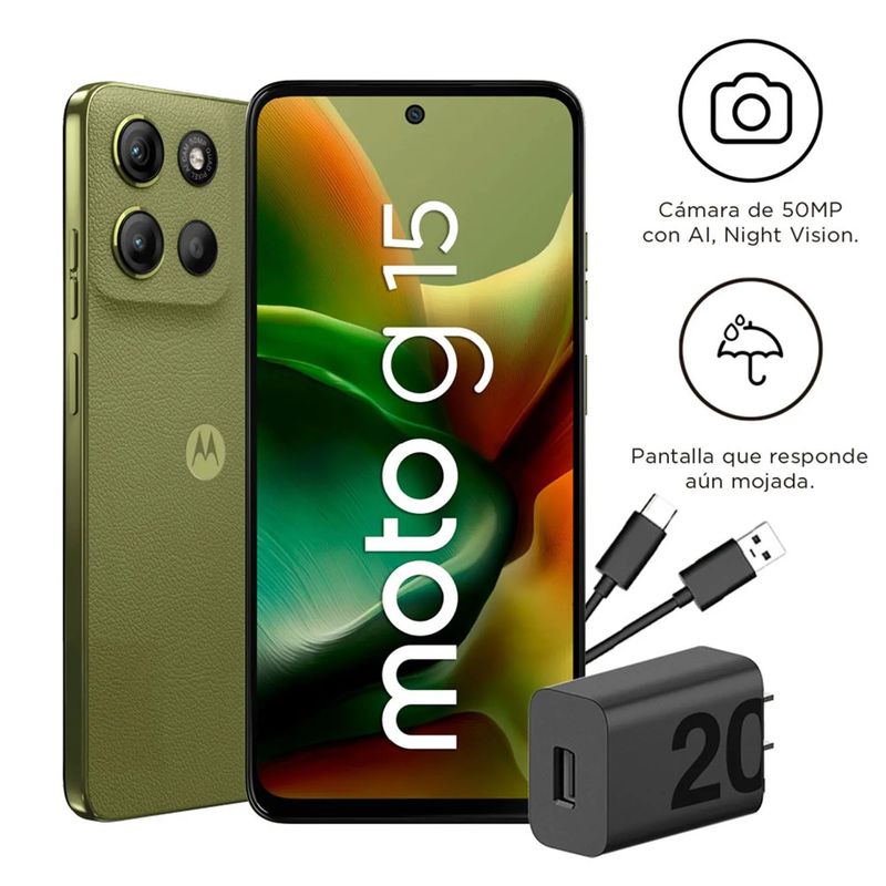 MOTOROLA - Moto G15 4GB+256GB - Verde