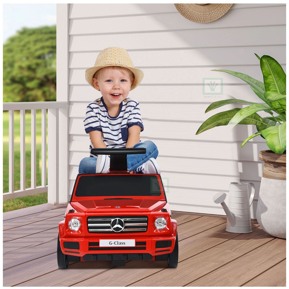 MERCEDES BENZ - Correpasillos 2 en 1 Maleta Rojo