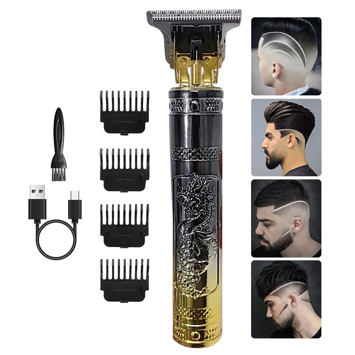 GENERICO - Máquina Patillera y Afeitadora de Pelo y Barba - inalámbrica - Azul