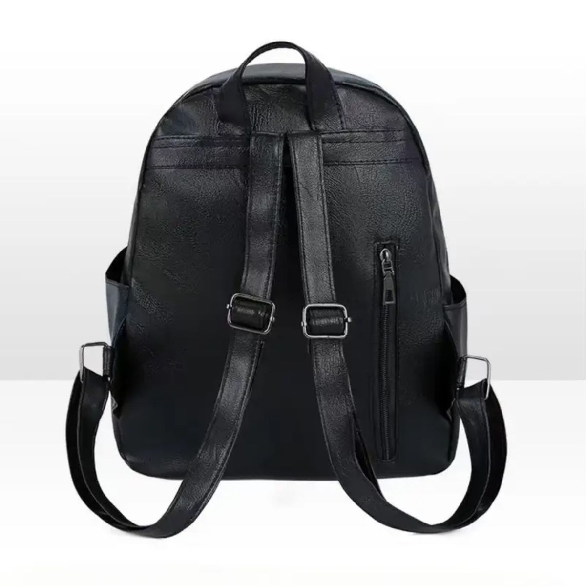 GENERICO - Mochila Antirrobo Cuero Sintético Pu Estilo Coreana Negro