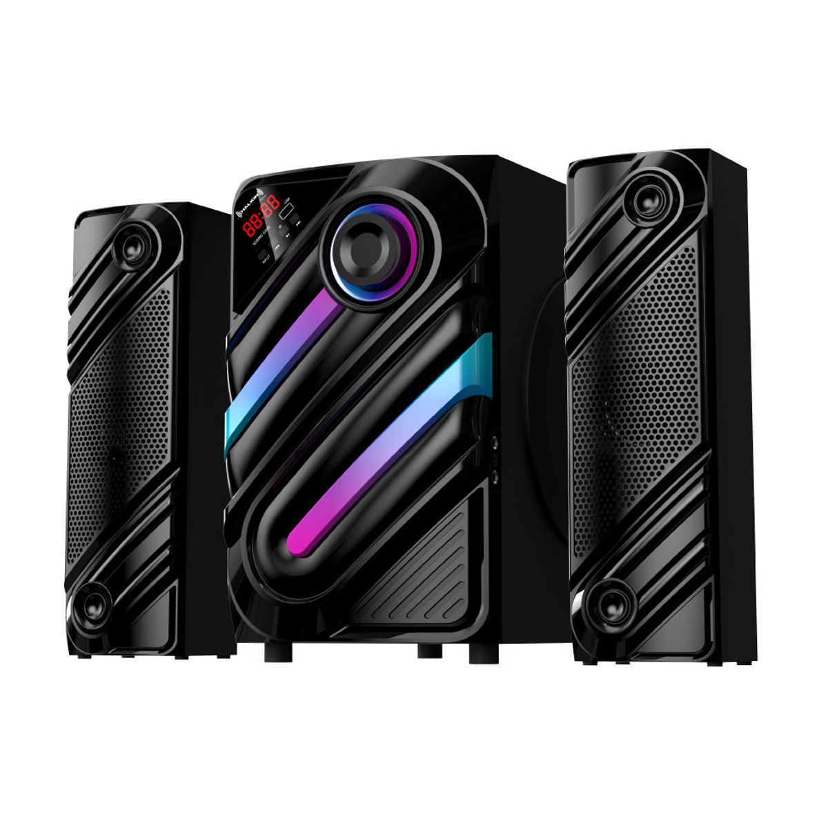 HALION - Parlante 2.1 Halion HA-F77 Thanos Subwoofer 8" USB, SD, BT, FM 200w