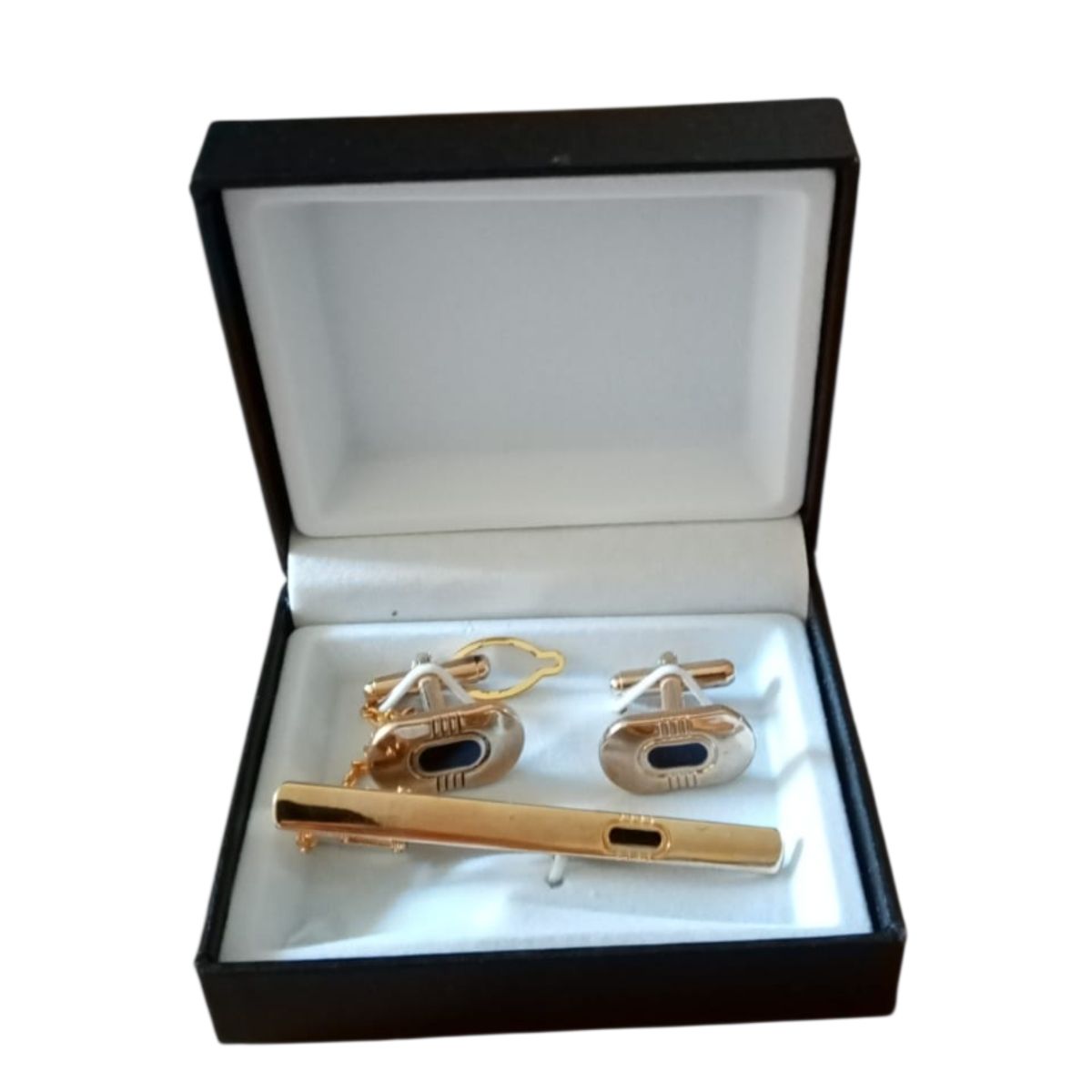 GENERICO - Set Gemelos con Pisa Corbata - Dorado