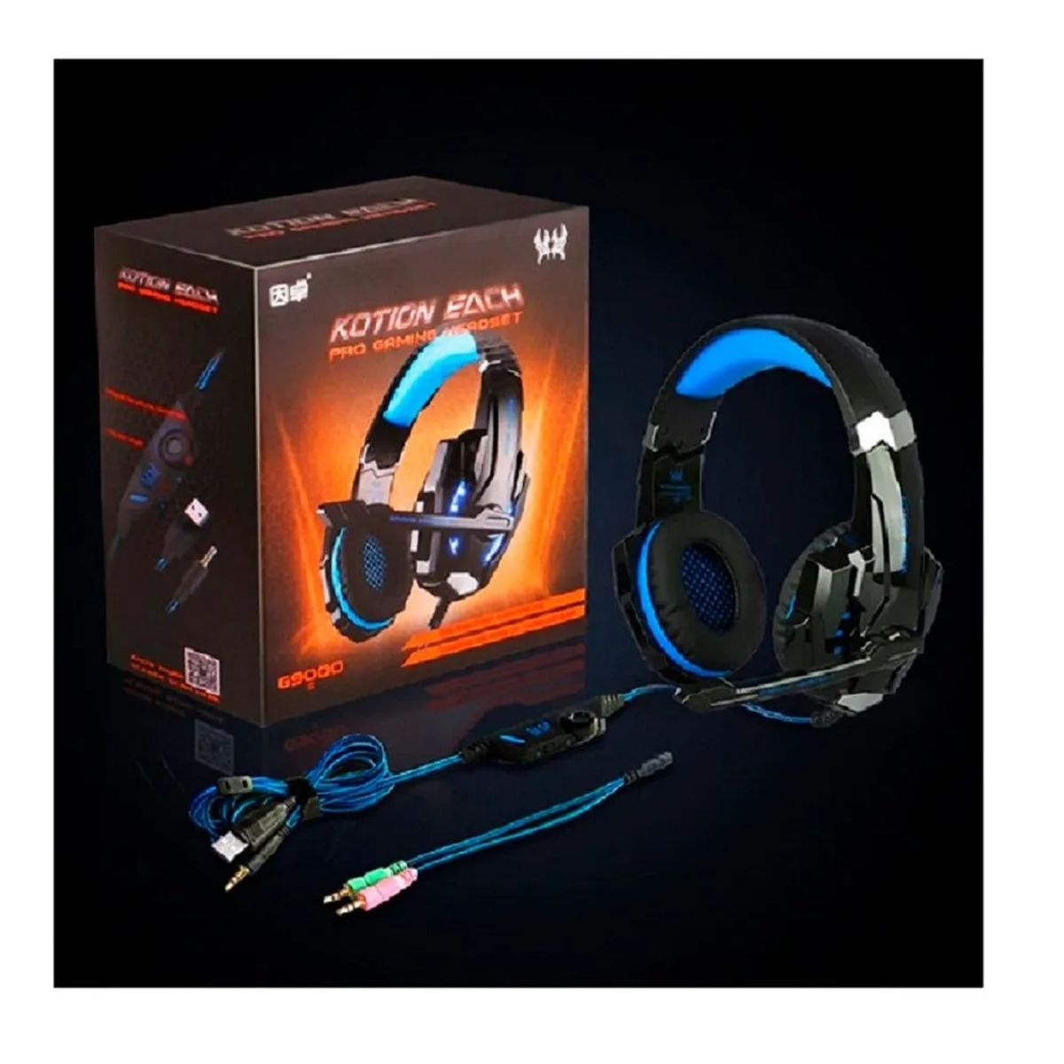 GENERICO - Kotion Each G9000 Headset Gammer Audifono con Microfono Auricular Led