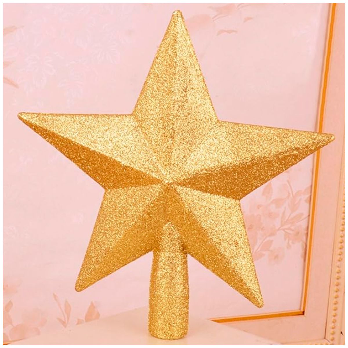 GENERICO - Estrella de navidad dorada reluciente