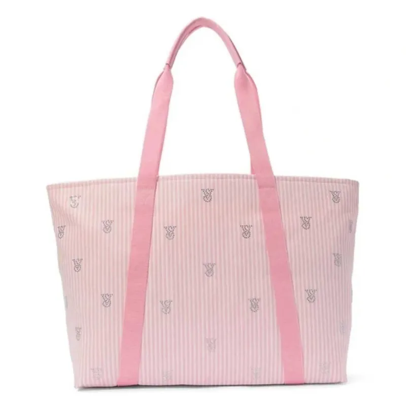 VICTORIA - Bolso Tote De Rayas Rosa Victorias Secret