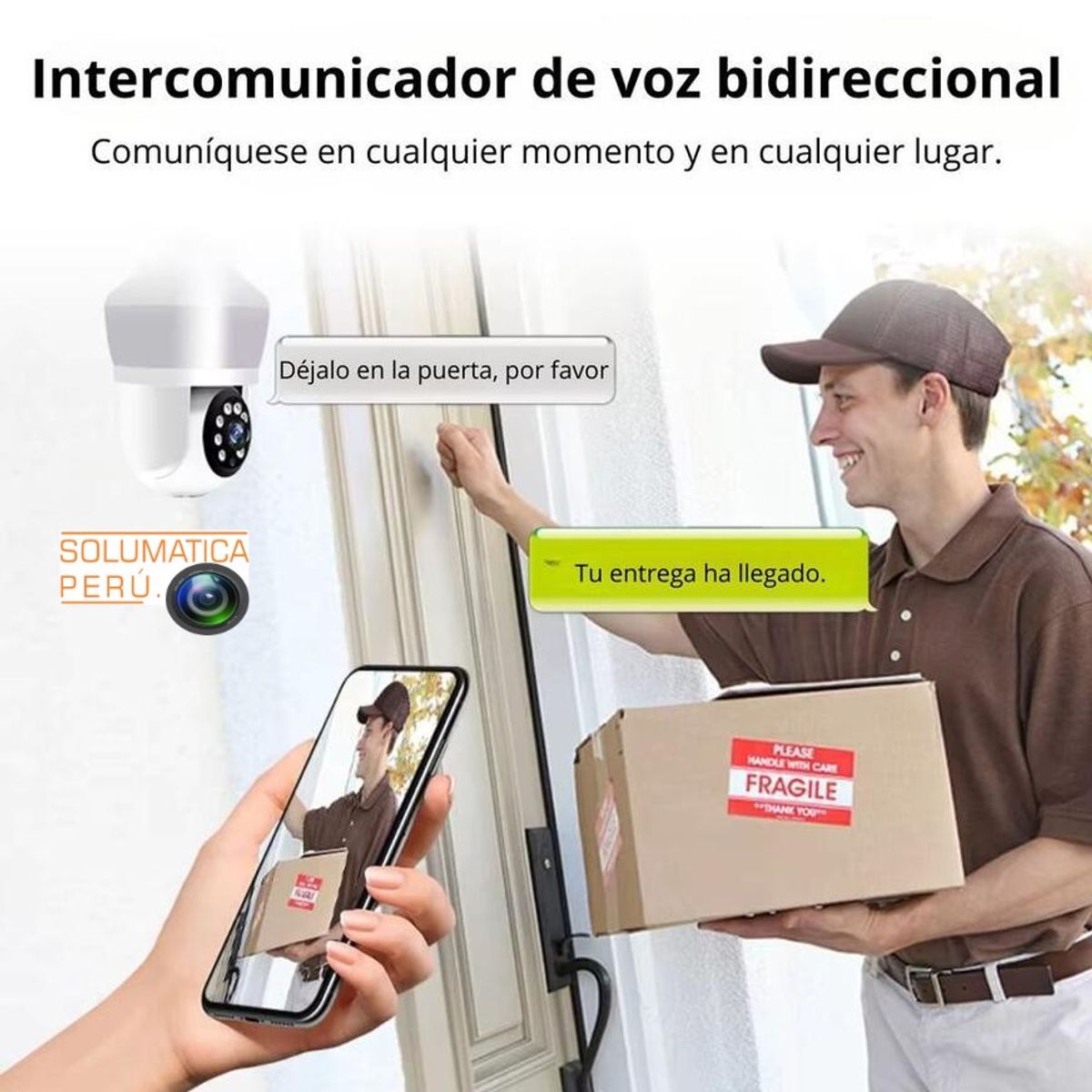 SEISA - Camara De Vigilancia Con Rotacion - Wifi Tipo Foco - FullHD Con Zoom