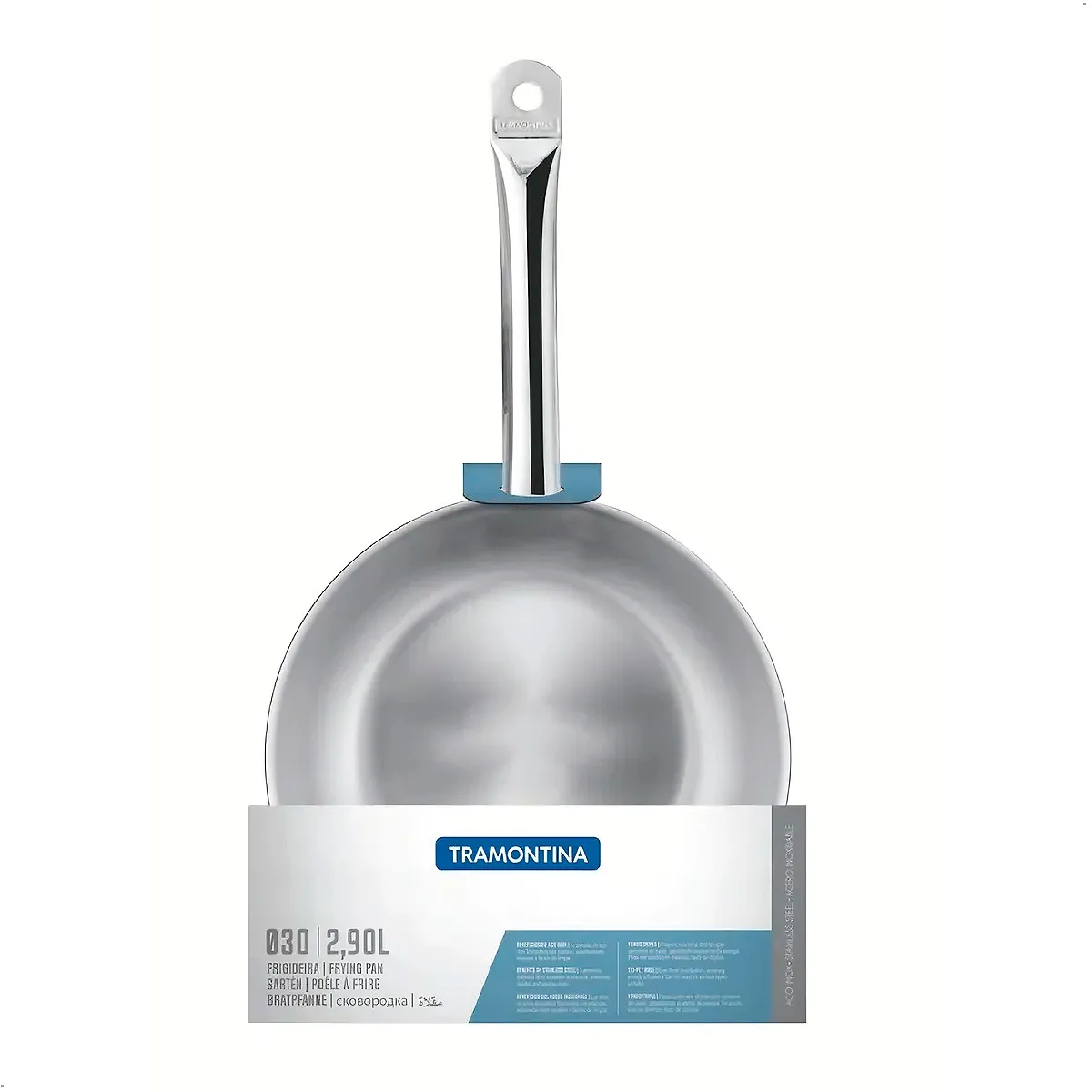 TRAMONTINA - Sarten De Acero Inoxidable Tramontina 20cm 1 litro