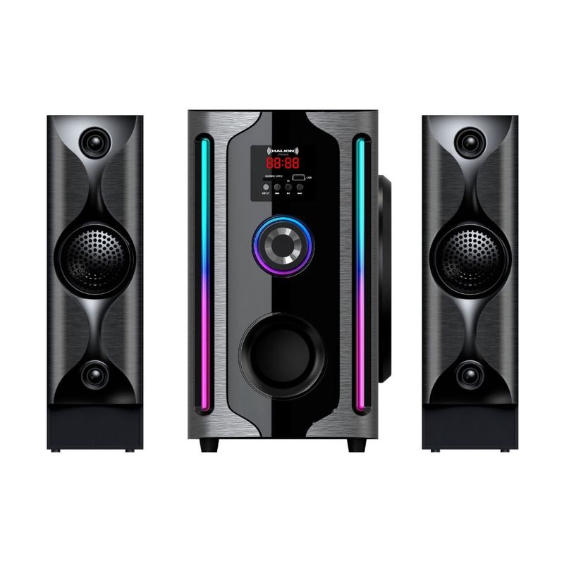 HALION - Parlante 2.1 Halion HA-F84 Avenger Subwoofer 8" USB, SD, BT, FM 250w