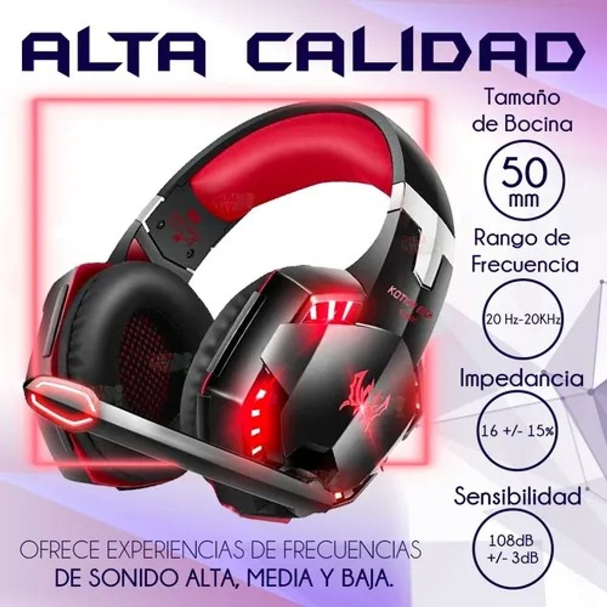 OEM - Kotion Each G2000 Headset Gammer Audifono con Microfono Auricular
