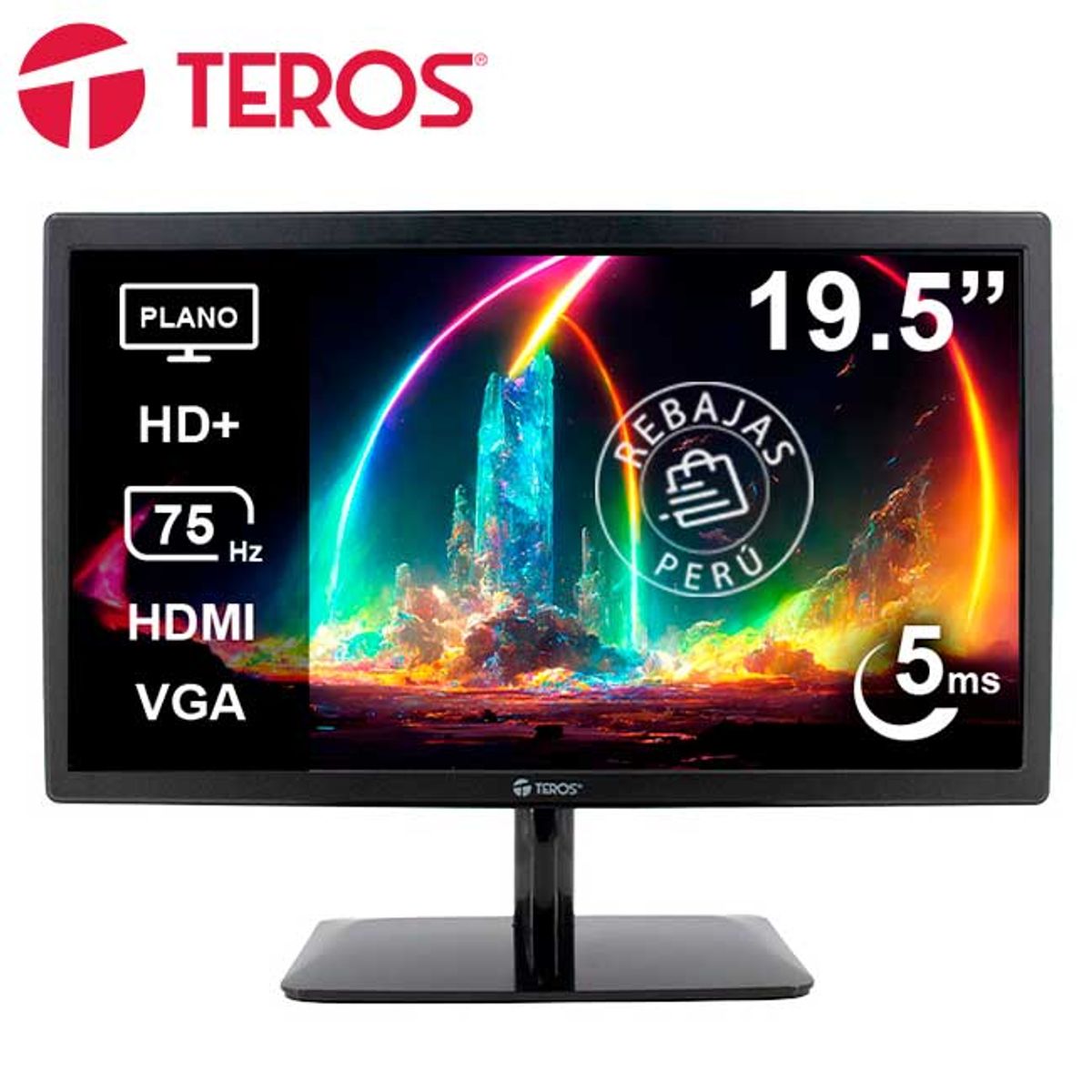 TEROS - Monitor TEROS TE-1915S 195″ HD+ TN 75Hz 5ms HDMI VGA Low Blue Light