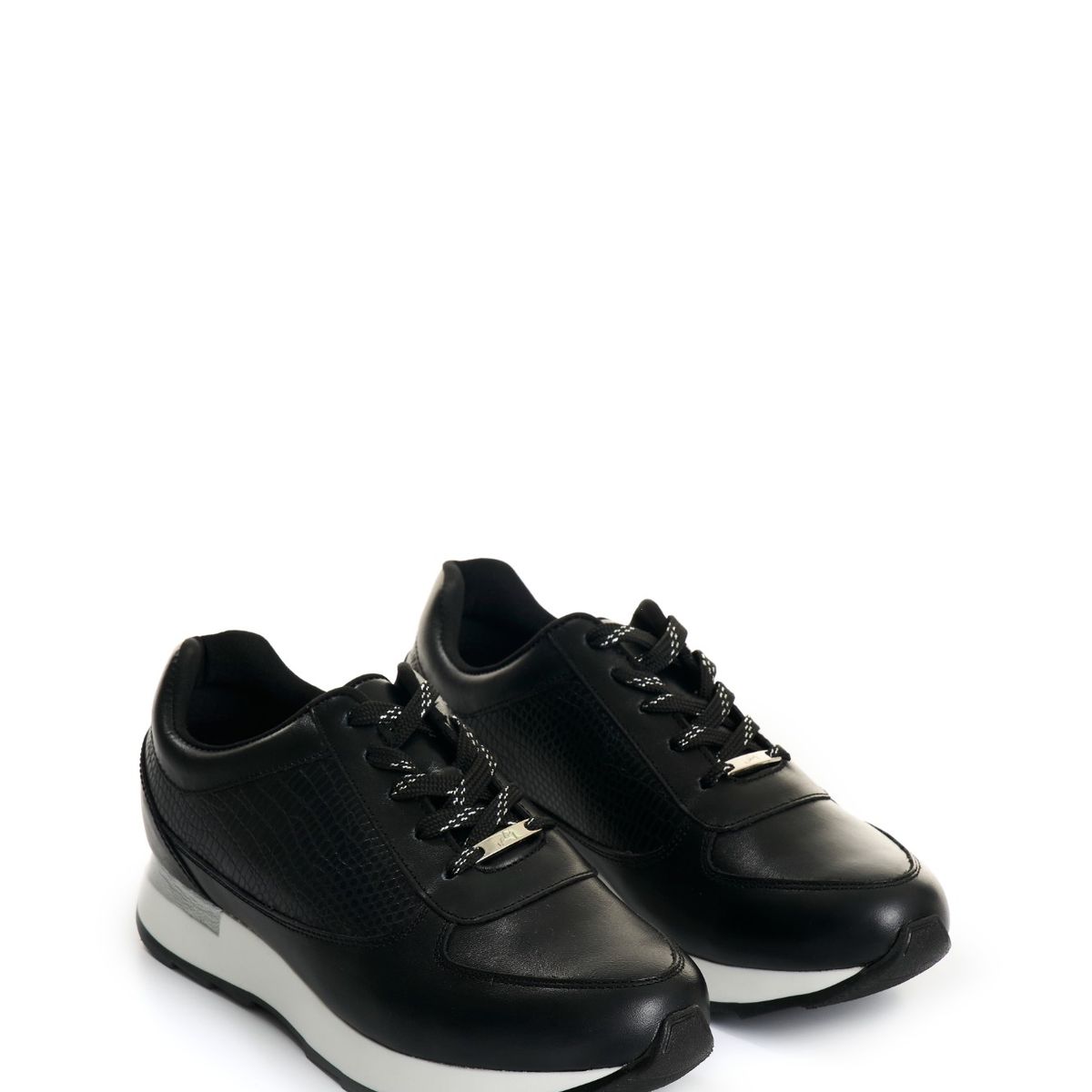 VELEZ - Vélez Zapatillas Cuero Tropical 2 Grabado Mujer Negro