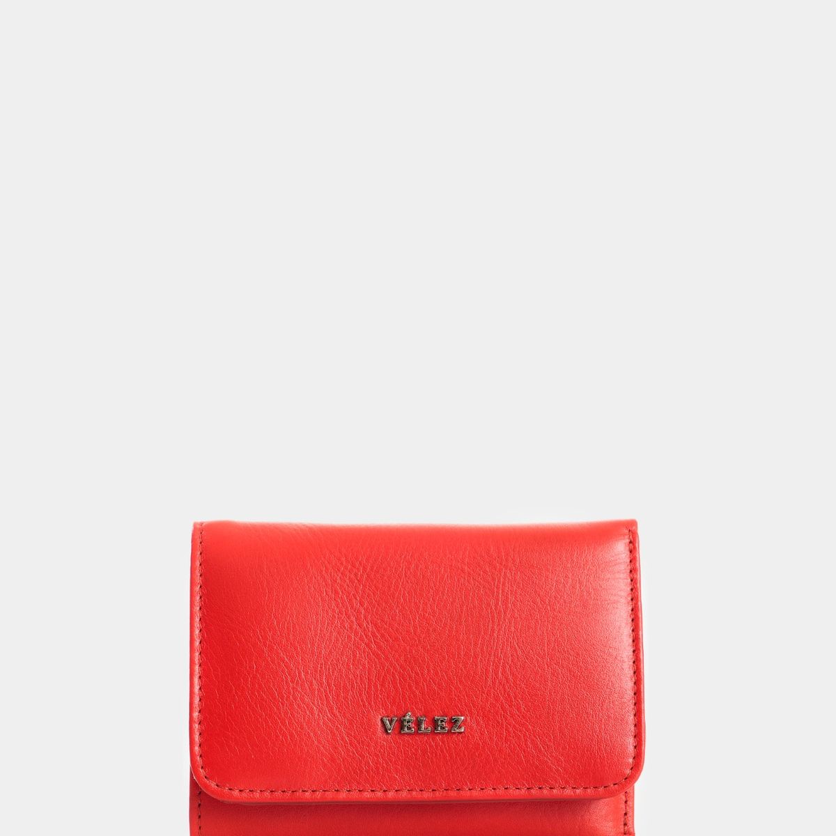 VELEZ - Vélez Billetera Pequeña De Cuero Mujer Con Monedero Rojo