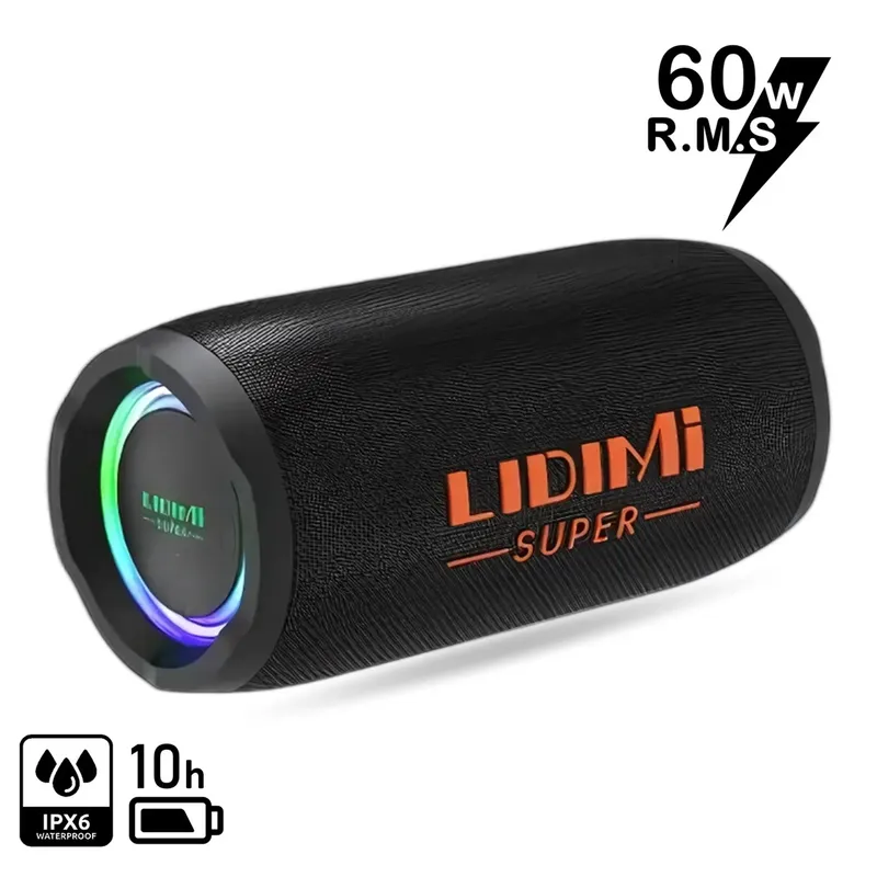 LIDIMI - Parlante Portátil Lidimi Super D-S683 60W Led RGB Bluetooth USB