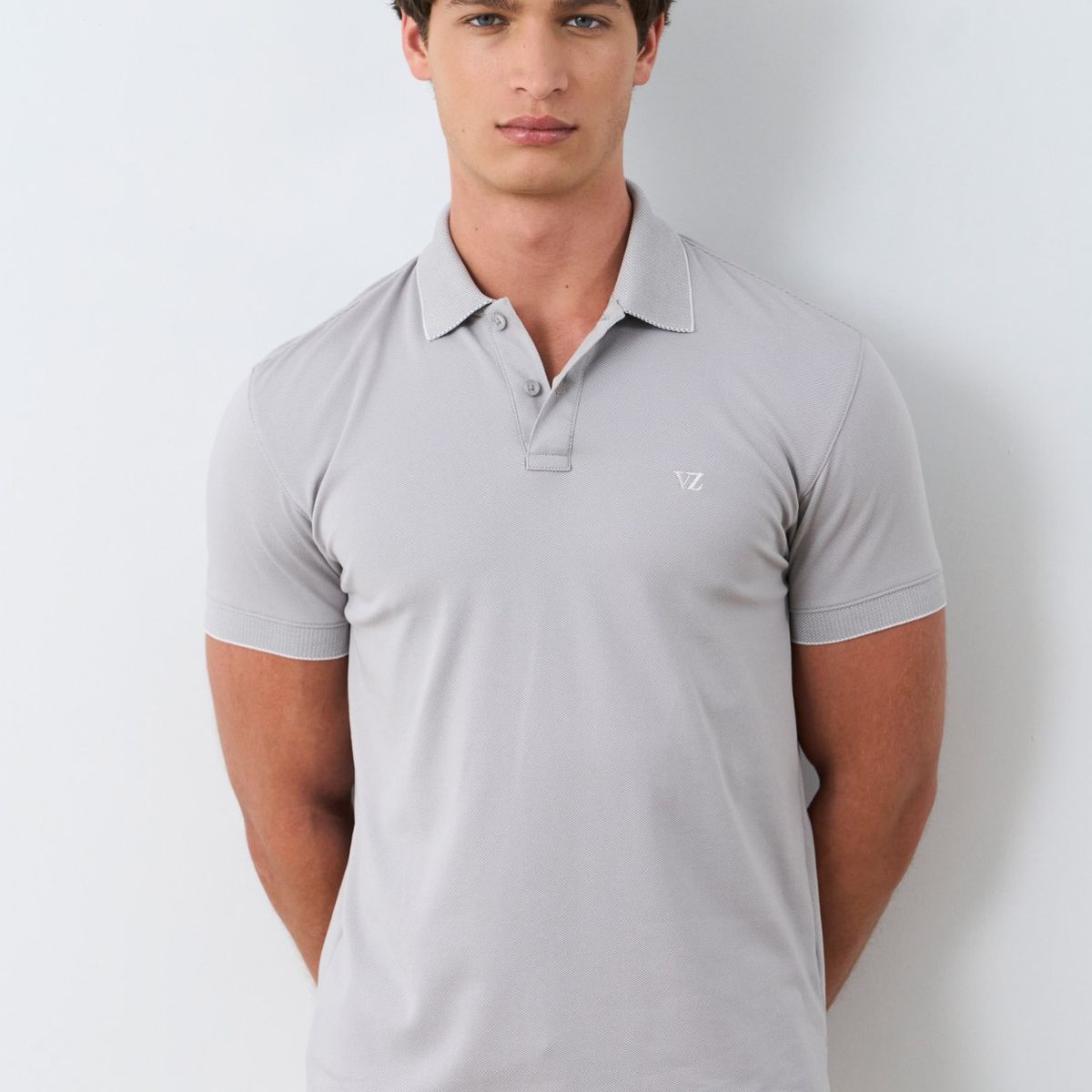 VELEZ - Vélez Polo Manga Corta Solan Para Hombre Semi Fitted Crema