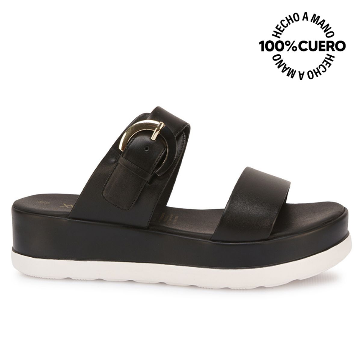 VIALE - Sandalia Strap Casual ALE-2632 Negro Viale Cuero
