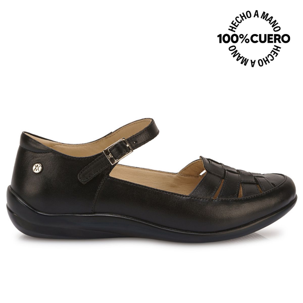 VIALE - Zapato Canasta Casual DK-2601 Negro Viale Cuero