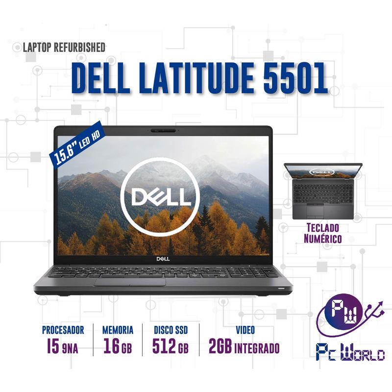 DELL - Laptop Reacondicionada Dell Latitude 5501 i5