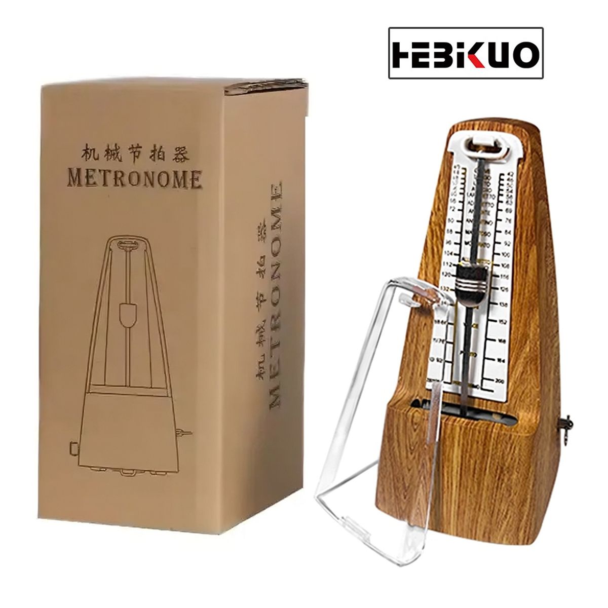 GENERICO - METRONOMO MECANICO CLASICO DE MADERA