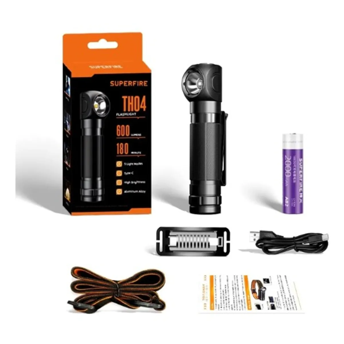 SUPER - Linterna De Cabeza Led Potente Recargable Imantada