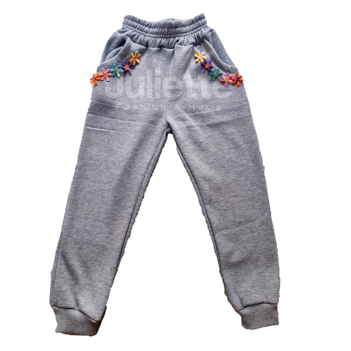 GENERICO - JOGGER BUZO FRANELA NIÑA DETALLE DE FLORES