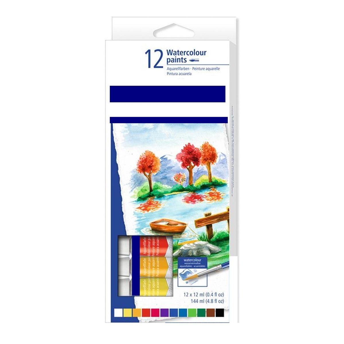 GENERICO - PINTURA ACUARELA 12 TUBOS DE 12ML