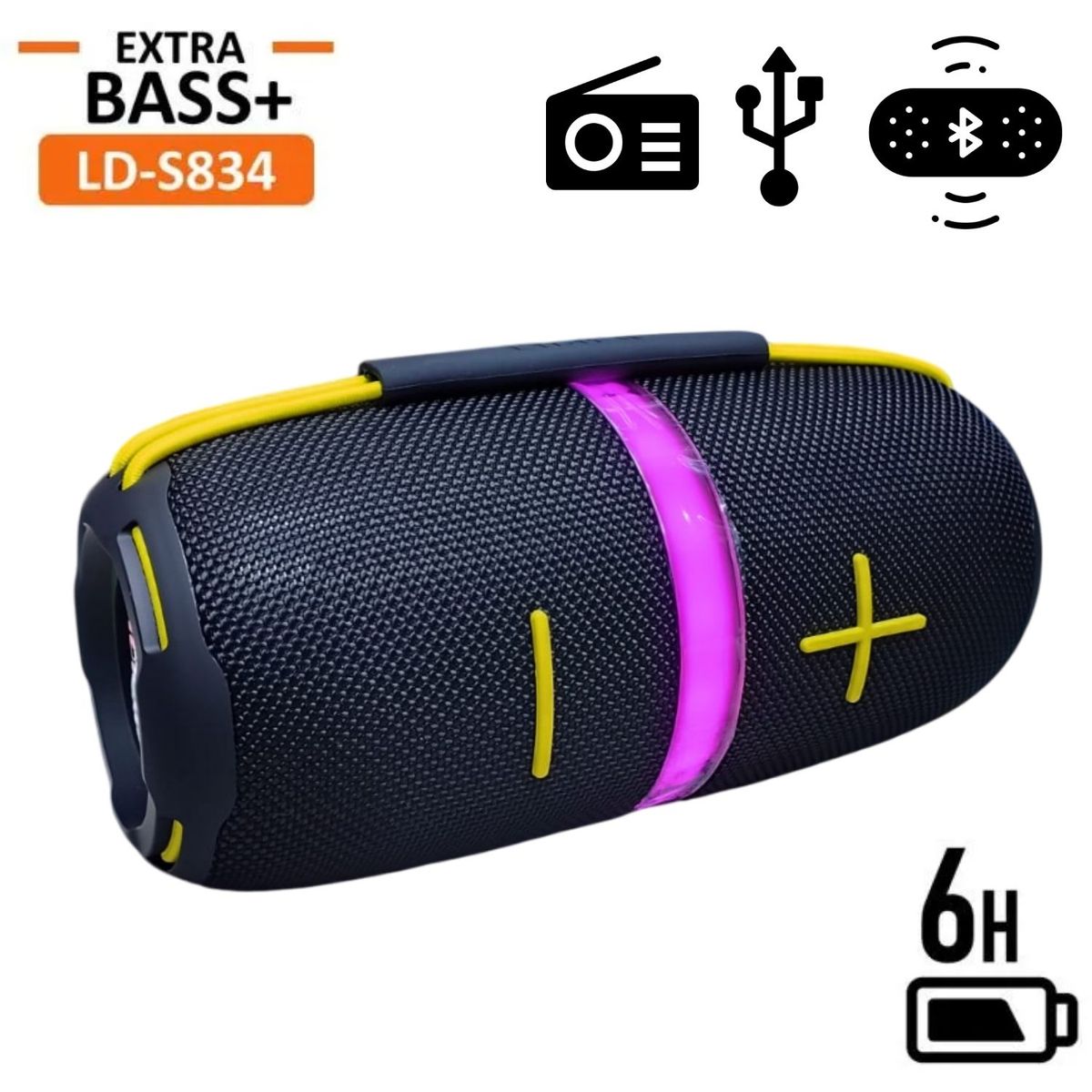 LIDIMI - Parlante Portátil Lidimi LD-S834 con TWS Bluetooth y 24W de Potencia