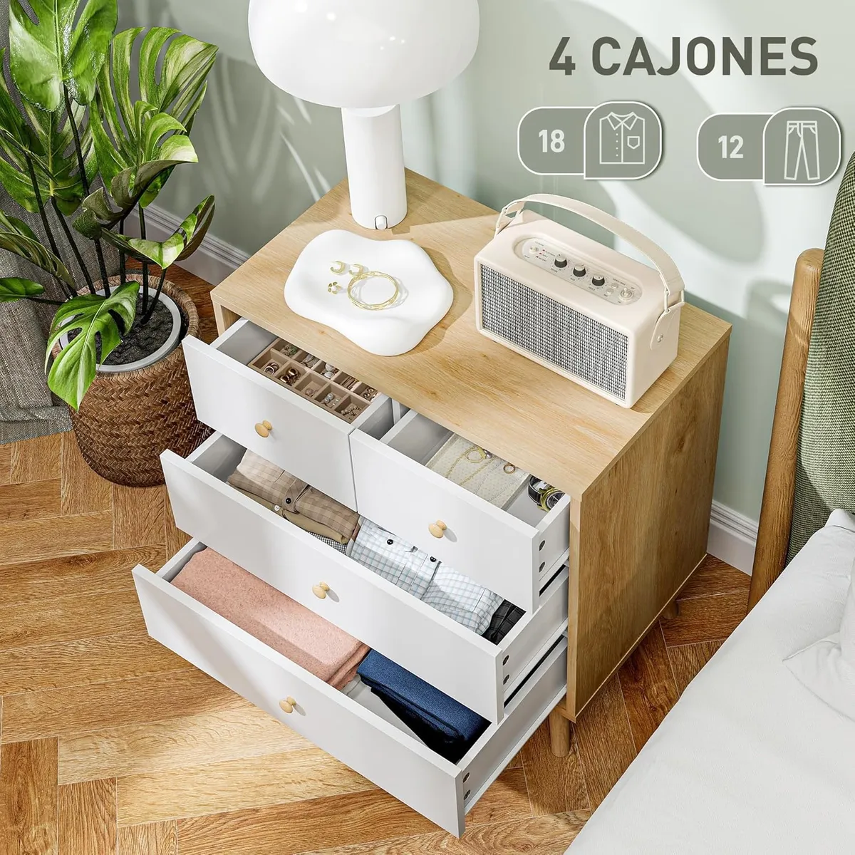 Comoda Cajonera 4Cj Yunko Amore Home, marca GENERICO - Foto 2