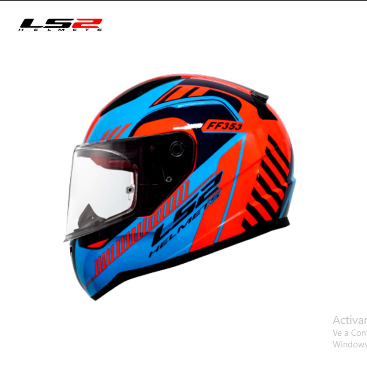 LS2 - CASCO MOTO LS2 FF353 DESTRIP AZULNARANJA