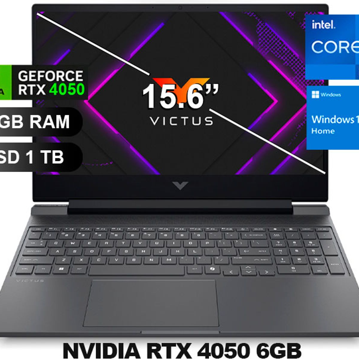 HP - Laptop Gamer Hp Victus 15-FA2012LA I7 13620H 16GB RAM 1TB SSD RTX4050 15.6 W11h BA1U3LA