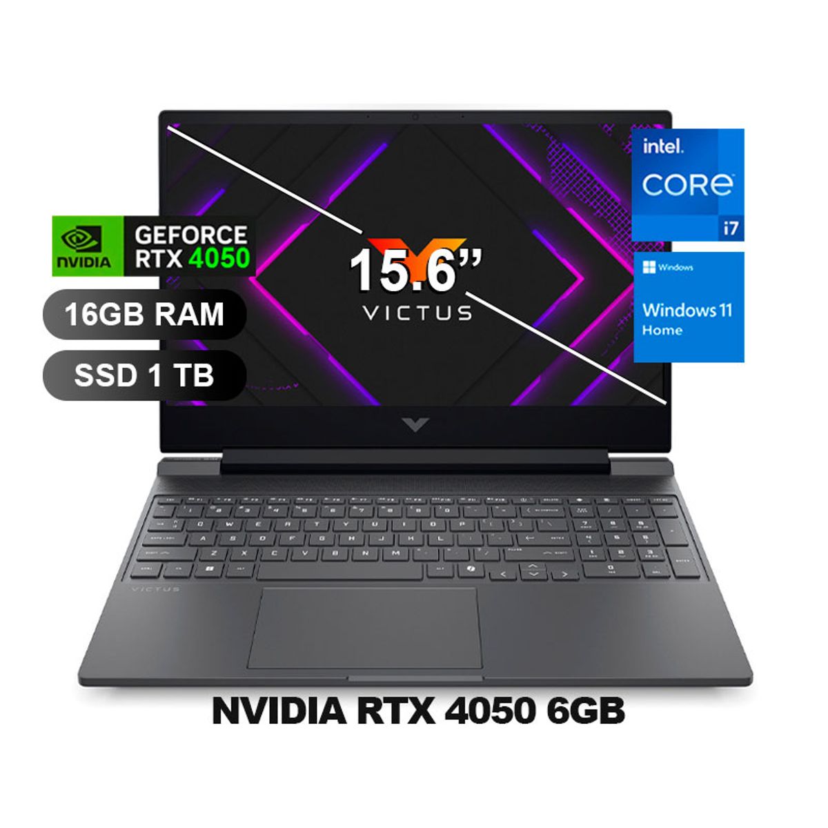 HP - Laptop Gamer Hp Victus 15-FA2012LA I7 13620H 16GB RAM 1TB SSD RTX4050 15.6 W11h BA1U3LA