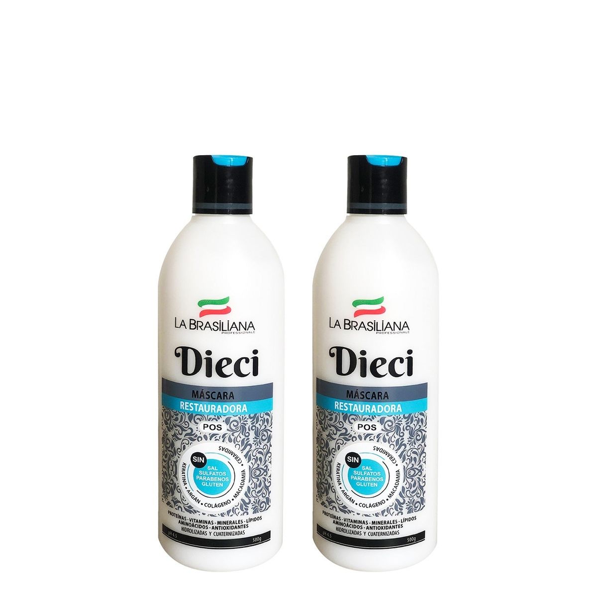 LA BRASILIANA - 2 Mascara Reconstrutora Dieci- Pos 500Gr - La Brasiliana